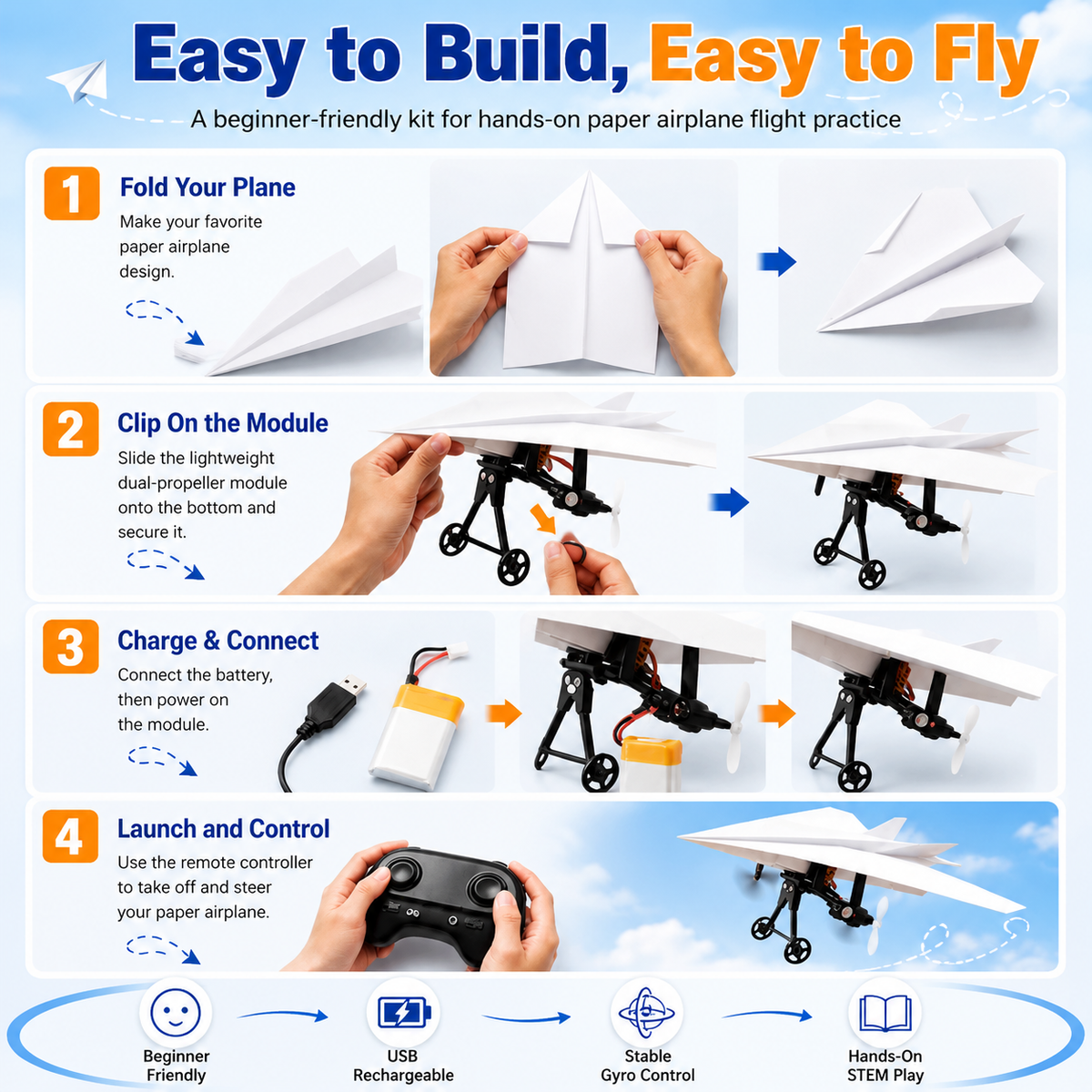Remote Controlled Flying Glider – Stable RC Plane