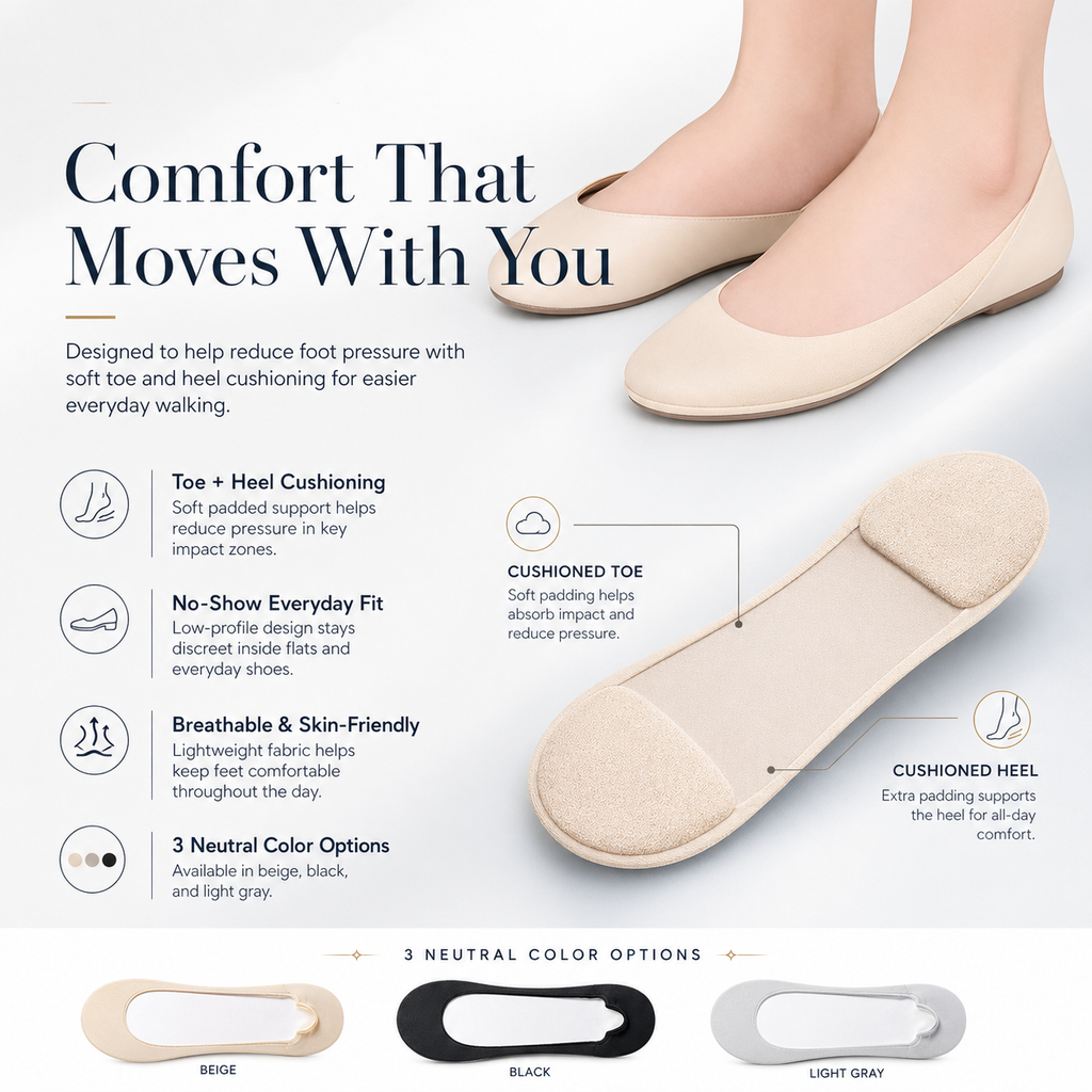 Cushioned No-Show Socks