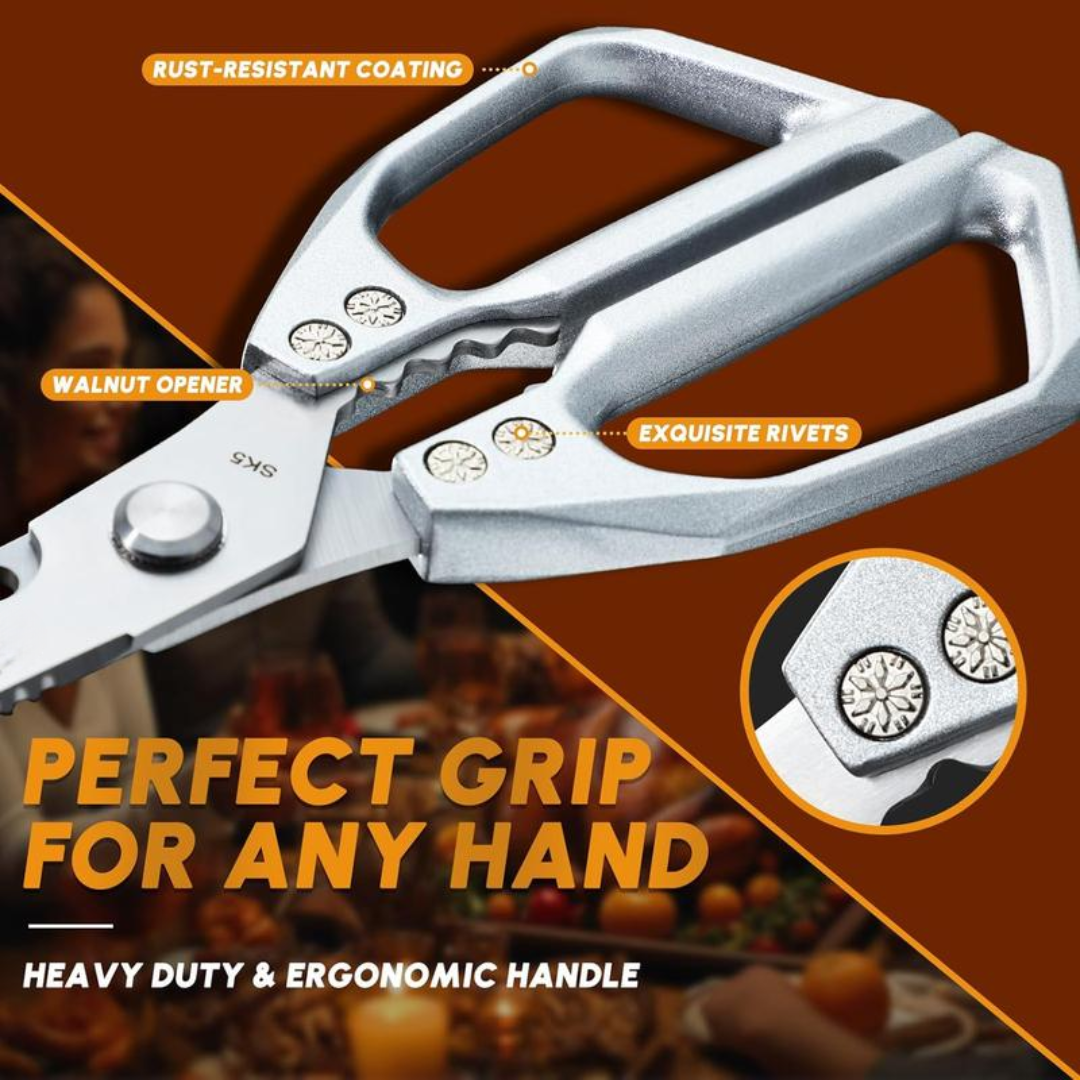 Sharp Silver Kitchen Scissors All Purpose