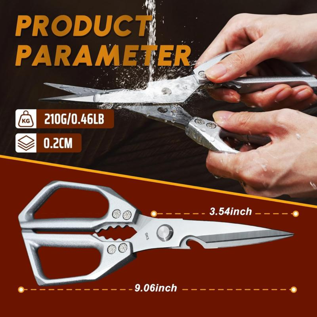Sharp Silver Kitchen Scissors All Purpose