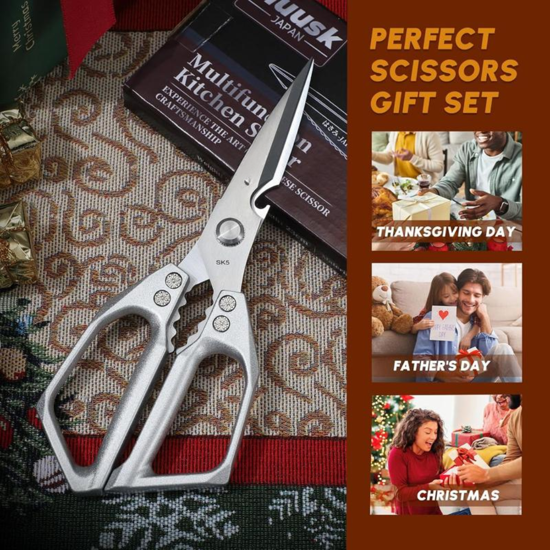 Sharp Silver Kitchen Scissors All Purpose