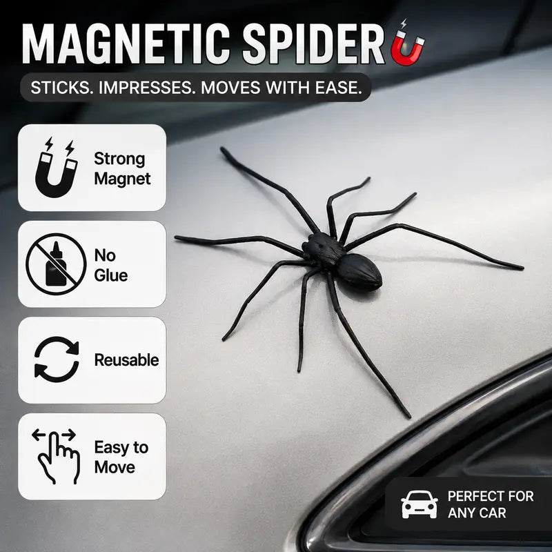 Magnetic Spider Car Decoration