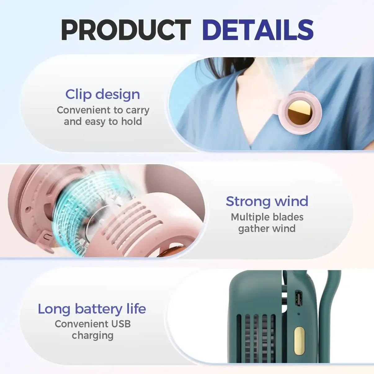 Portable Mini Bladeless Cooling Fan