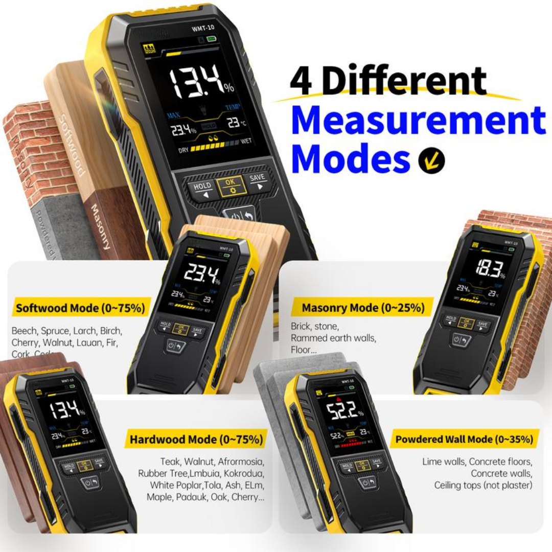 4-in-1 pinless Moisture Meter