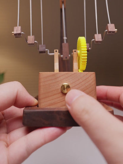 Handcrafted Wooden Manta Ray Automaton