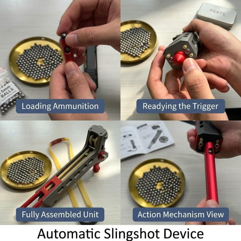 Aluminum Alloy Slingshot with Magazine