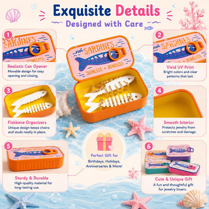 Sardine Tin  Jewelry Box
