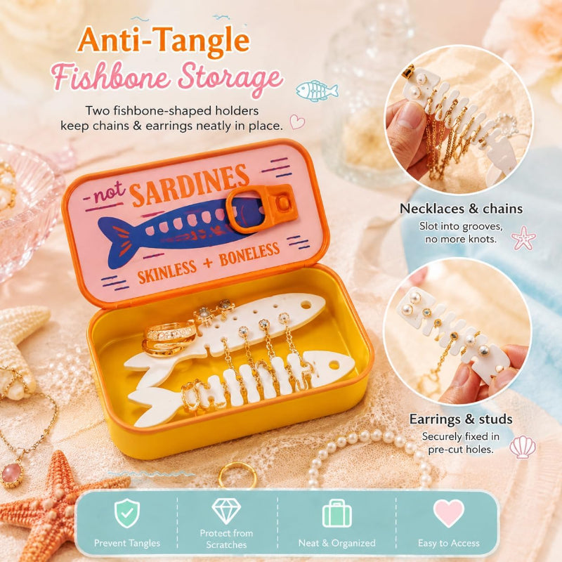 Sardine Tin  Jewelry Box