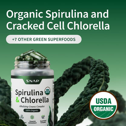 Organic Spirulina & Chlorella Capsules