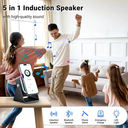 📱 5-in-1 Phone Speaker Stand – Sound Boost & Desk Holder