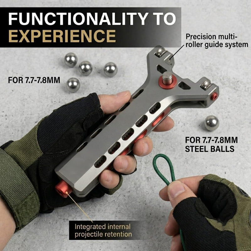 Aluminum Alloy Slingshot with Magazine