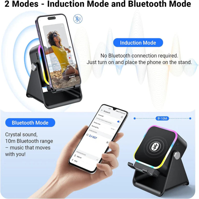 📱 5-in-1 Phone Speaker Stand – Sound Boost & Desk Holder