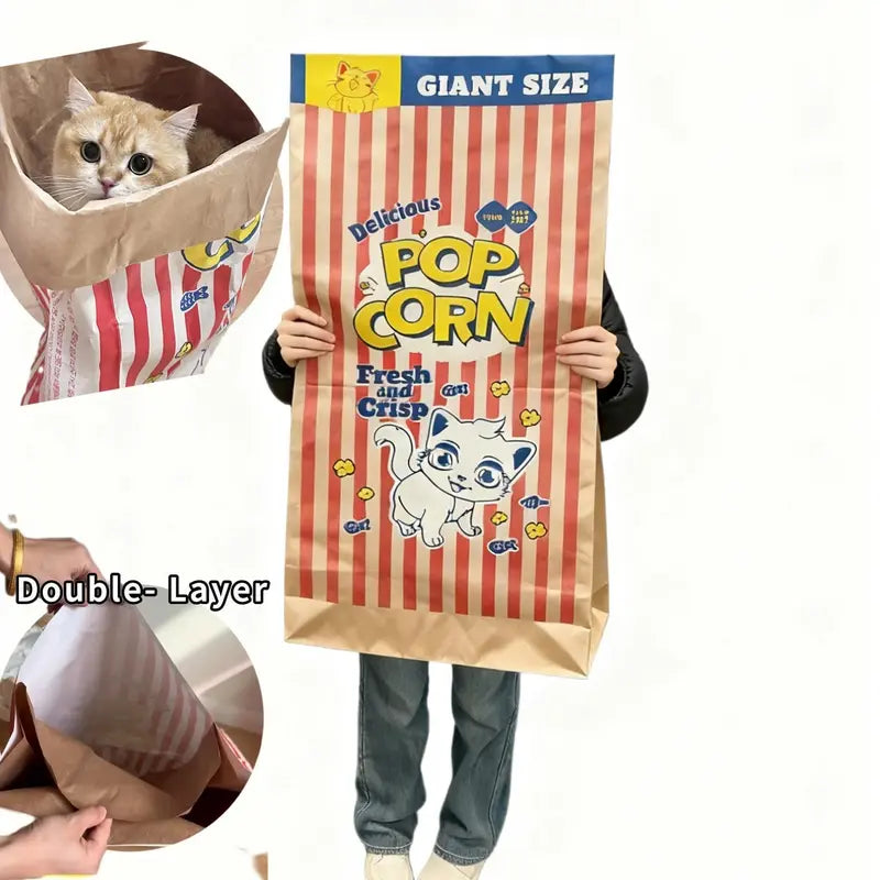 Large Kraft Paper Cat Hideout Bag