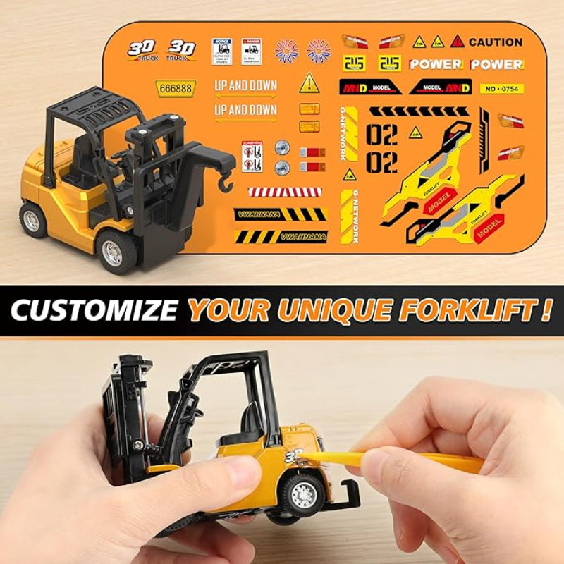 Mini RC Forklift Toy – Metal Truck & Accessories