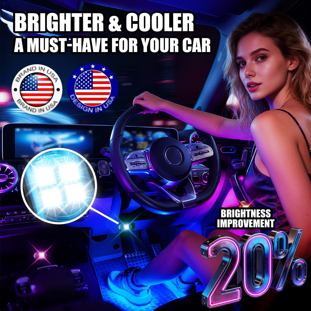 RGB Car Ambient Lights – Interior LED Kit