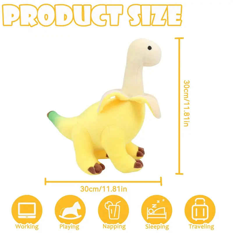 Banana Brontosaurus Plush Toy