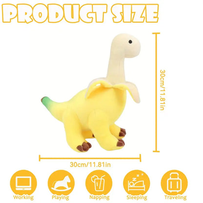 Banana Brontosaurus Plush Toy