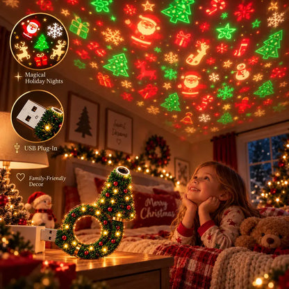 USB Christmas Projector Night Light