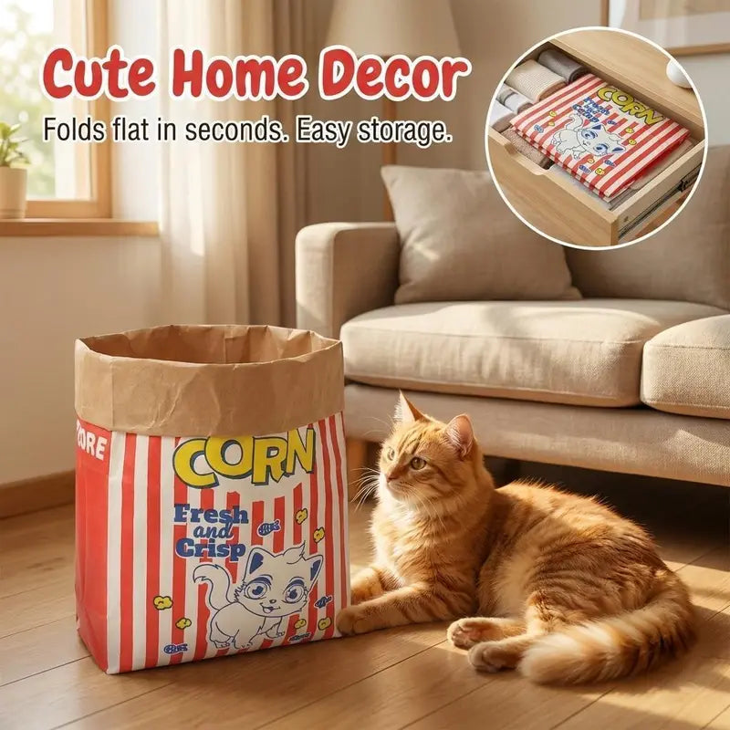 Large Kraft Paper Cat Hideout Bag