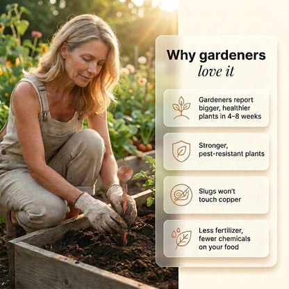 Pure Copper Garden Antenna – Natural Soil Gardening Tool