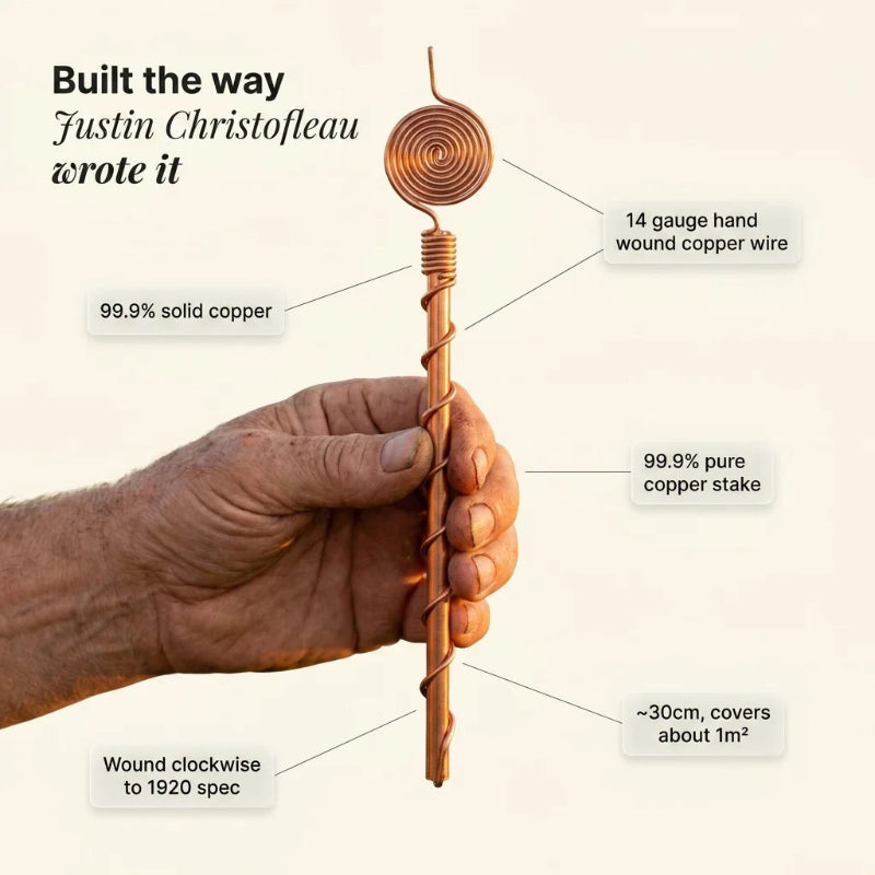Pure Copper Garden Antenna – Natural Soil Gardening Tool