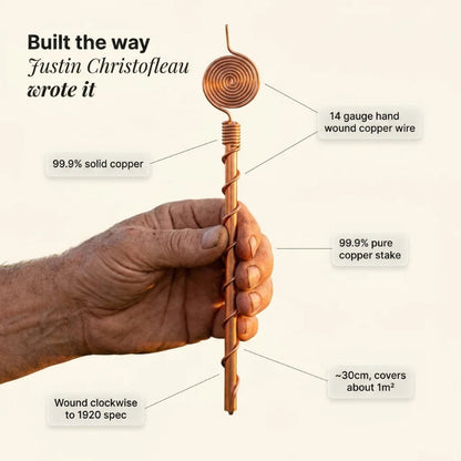 Pure Copper Garden Antenna – Natural Soil Gardening Tool