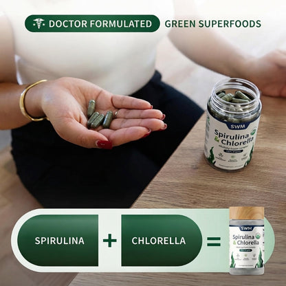 Organic Spirulina & Chlorella Capsules