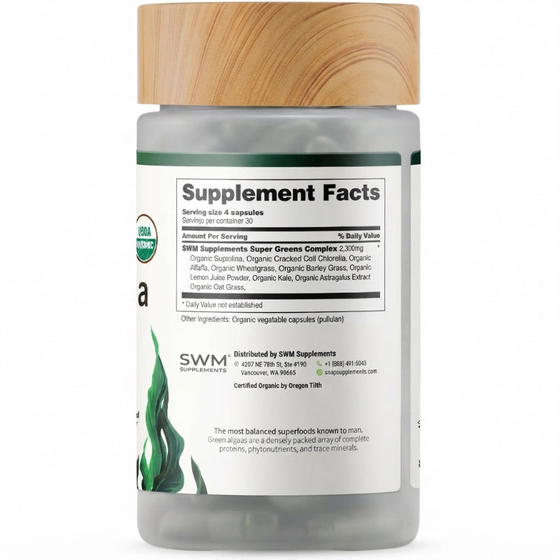 Organic Spirulina & Chlorella Capsules