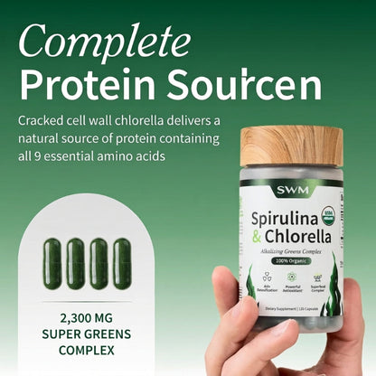 Organic Spirulina & Chlorella Capsules