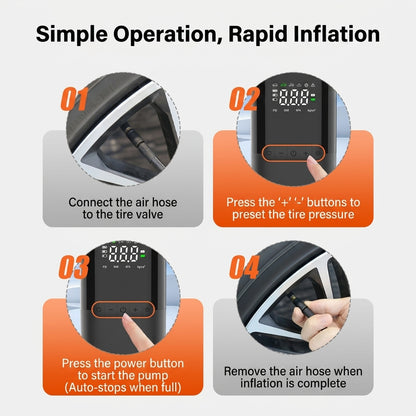 Portable Digital Tire Inflator Pump