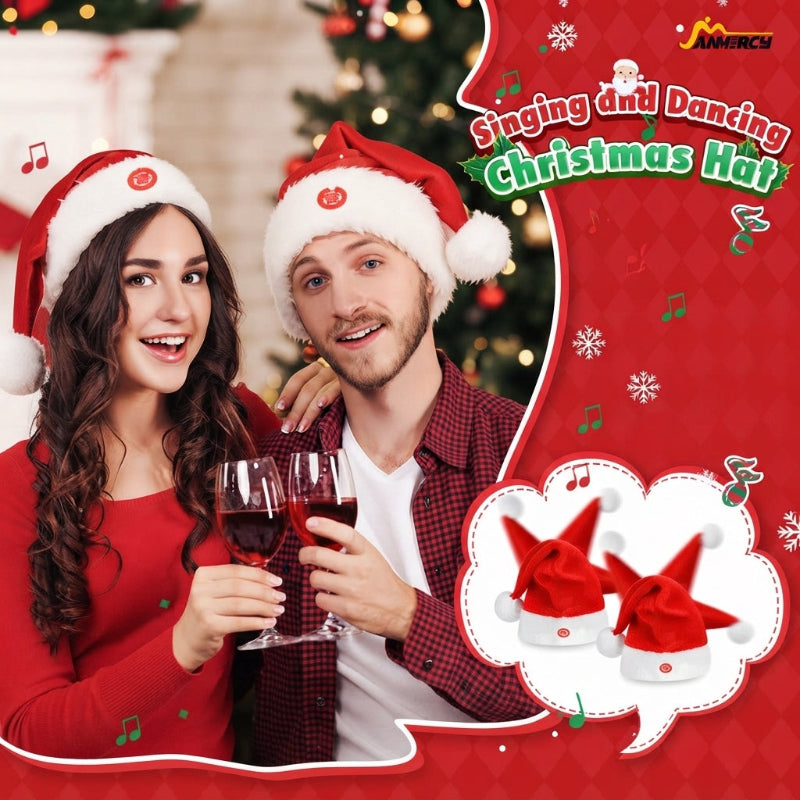 Musical Dancing Santa Hats