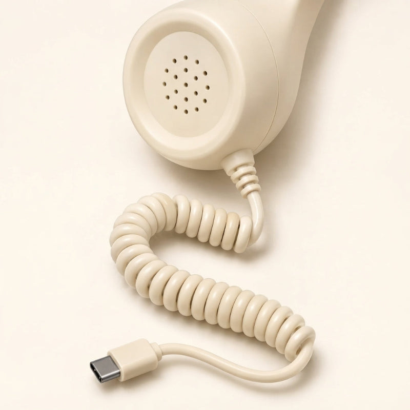 Retro Corded Phone Handset