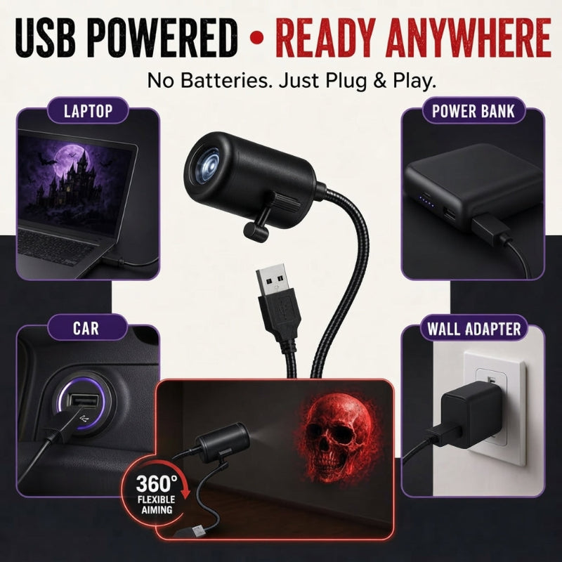 USB Halloween Projector