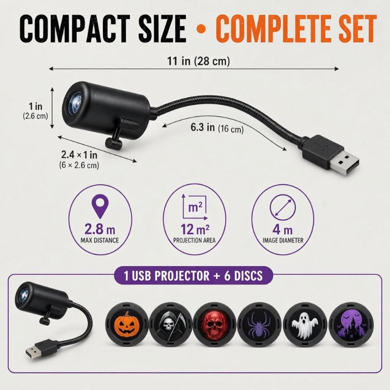 USB Halloween Projector