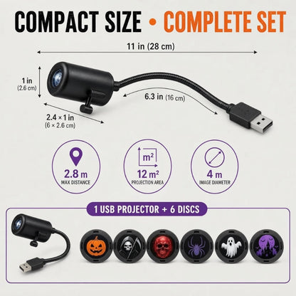 USB Halloween Projector