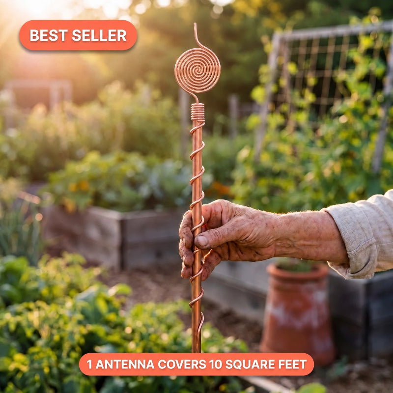 Pure Copper Garden Antenna – Natural Soil Gardening Tool