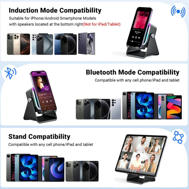 📱 5-in-1 Phone Speaker Stand – Sound Boost & Desk Holder