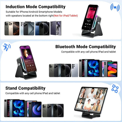 📱 5-in-1 Phone Speaker Stand – Sound Boost & Desk Holder