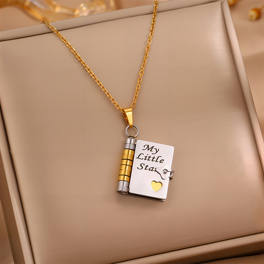 My Little Star Book Necklace for Daughter/Son
