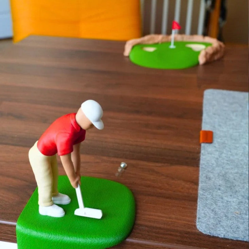 ⛳ Desktop Mini Golf Set – Automatic Ball Return Office Game