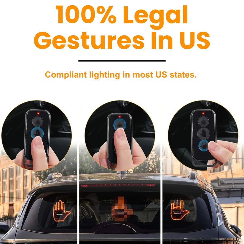 Funny Car Window LED Sign