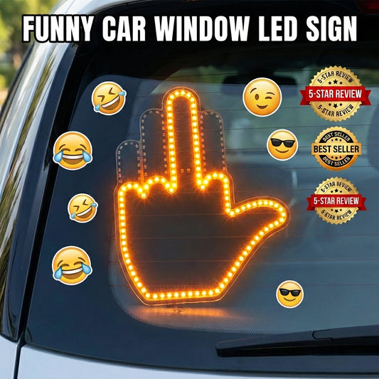 Funny Car Window LED Sign