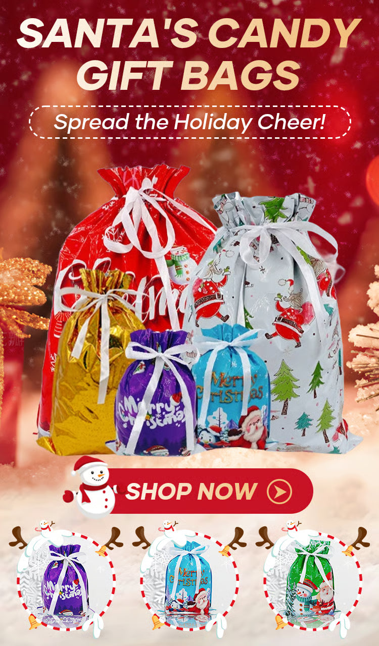 SANTA'S CANDY GIFT BAGS Set（51Pcs）