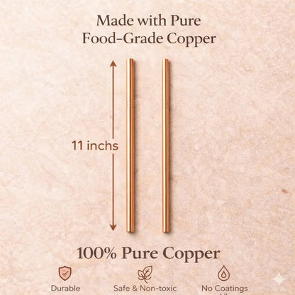 11" Pure Copper Straws