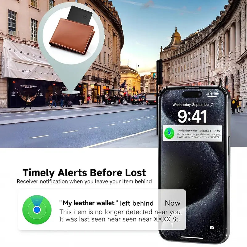 Slim iOS Wallet Tracker Card