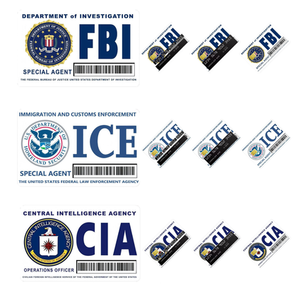 FBI CIA ICE Special Agent ID Card Sticker