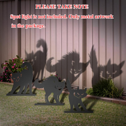 Black Cat Metal Yard Stake(3-piece set)