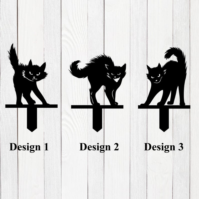 Black Cat Metal Yard Stake(3-piece set)