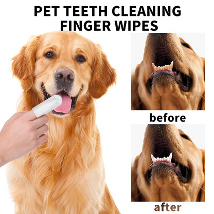Pet Cleaning Kit - 100 Pet Care Finger Wipes + 12 Pet Glove Wipes