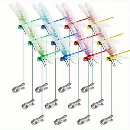 4PCS Outdoor Dragonfly Rod Clip
